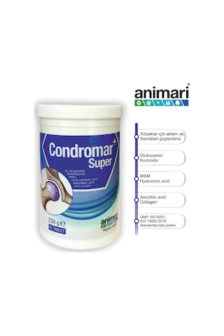 Animari Condromar Super 76 Tablet Köpekler İçin Glukozamin 230 G