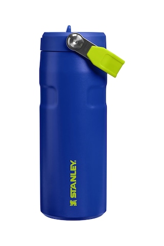 Stanley The Iceflow Flip Straw 2.0 Pipetli Termos Bardak 0.47 Lt / Cobalt Chartreuse Lacivert