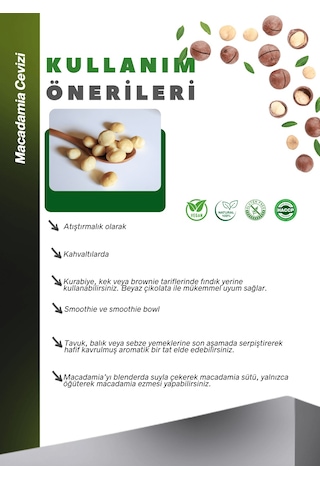Makedemya Fındığı İçi 500g Macadamia Nuts 500 G