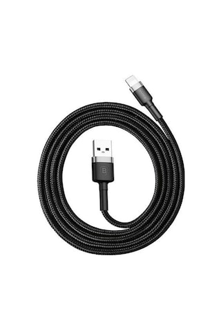 Baseus Lightning 1 Metre Kevlar Kablo Siyah/gri