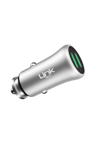 Linktech M580 12W 2.4A Metal Araç Içi Şarj Aleti Adaptör (Başlık)