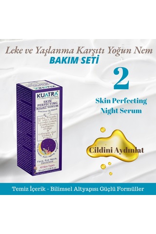 Kuatra Koyu Leke ve  Yoğun Nemlendirici Gece Bakım Seti