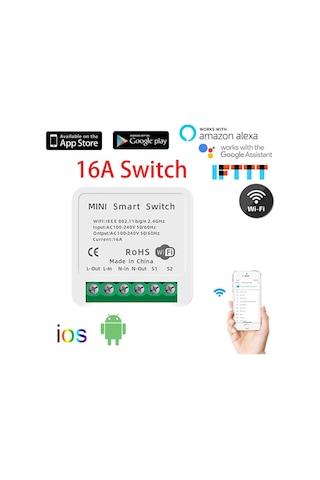 Tuya Destekli Akıllı Tekli Işık Anahtarı