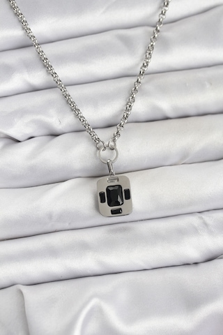 316l Çelik Zincir Gümüş Renk Vintage Model Kadın Kolye Renkli