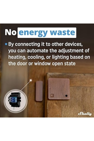 Shelly Blu Door/window Bluetooth Smart Kapı Ve Pencere Sensörü, Lüks Sensörlü Güvenlik Anında Tepki İos Android Uygulaması Ağ Geçidi Gereklidir Sahne Etkinleştirme 50 x 22