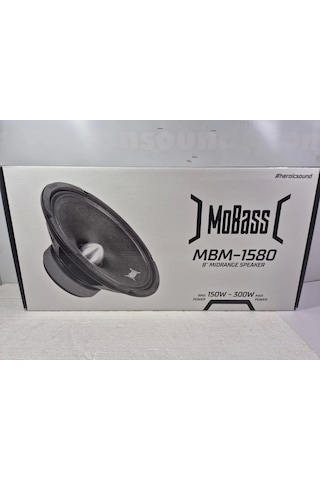 Mobass 20cm Midrange Mobass Mbm-1580 300w 150rms Midrange - Kurşun Göbek Pro Midrange