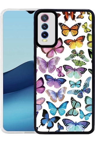 Khayra Vivo Y20s Kılıf M-fit Desenli Kapak - Butterfly No3 Butterfly No3