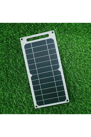 Xuweiwei 10w Beyaz Güneş Paneli 5v Taşınabilir Usb Çıkışlı Dayanıklı Mini Güneş Kiti Dış Mekan Sırt Çantası Yürüyüş Ekipmanları İçin