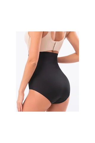 Kadın Dikişsiz Lazer Kesim Silikonlu Slip Korse 4402 Siyah