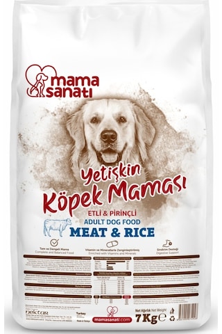 Mama Sanatı Etli & Pirinçli Yetişkin Köpek Maması 7 KG Mama Sanatı Etli & Pirinçli Yetişkin Köpek Maması 7 KG