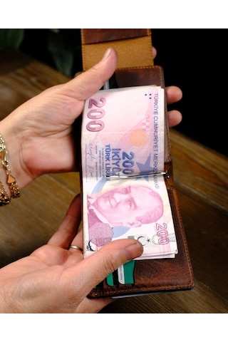 Eonaks Rio Boss- İnce Tasarım Hakiki Gerçek Deri Cüzdan Ve Kartlık Taba