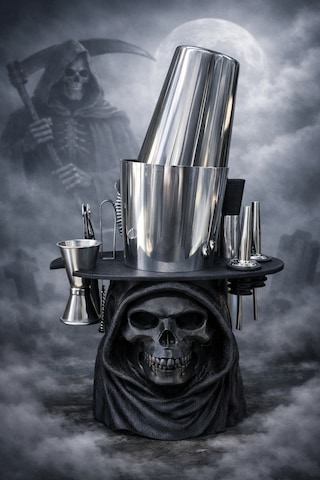 Reaper Standlı Kokteyl Hazırlama Seti Boston Shaker 700 Ml - Reaper