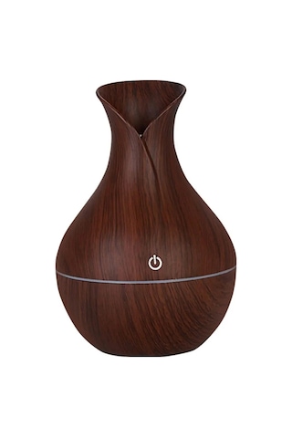 Humidifier Vazo Şekilli Ahşap  Difüzör Ultrasonik Buhardanlık Oda Hava Nemlendirici