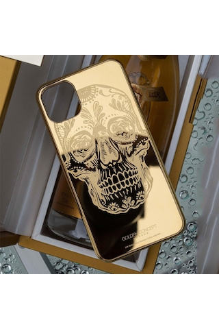 Apple Uyumlu iPhone 12 / 12 Pro Kuru Kafa Gold Kılıf