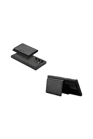 Teleplus Samsung Galaxy Uyumlu S24 Ultra Kılıf Pollux L2 Serisi Mıknatıslı Kartlıklı 2-1 Kapak