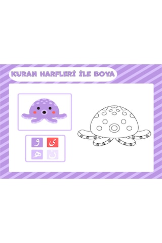 Akrala Boyayarak Elif-ba Öğreniyorum