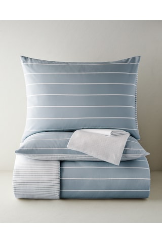 English Home Timeless Line Kolay Ütülenir Çarşaflı Çift Kişilik Nevresim Takımı 200x220 Cm Açık Mavi Açık Mavi