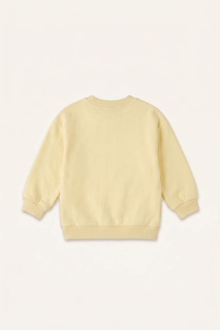 Defacto %100 Pamuk Bisiklet Yaka Açık Sarı Sweatshirt Kız Bebek I1015a526auyl83 Sarı-yl83