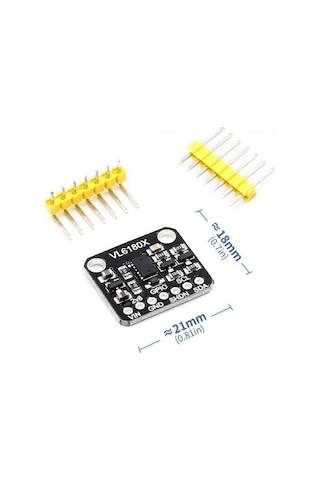 VL6180X Lazer Mesafe Sensör Modülü 1metre IIC I2C 940nm