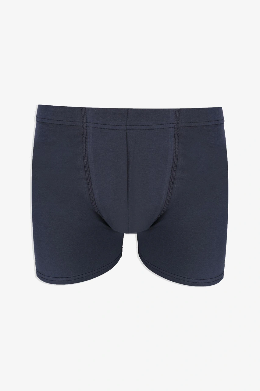 Erkek 2'li Pamuklu Likralı Lastikli Boxer 9177 Siyah