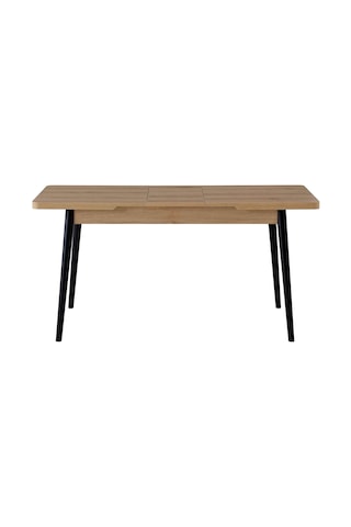 Behin Ortadan Açılır Mutfak Masası 75x120 Cm Meşe -siyah