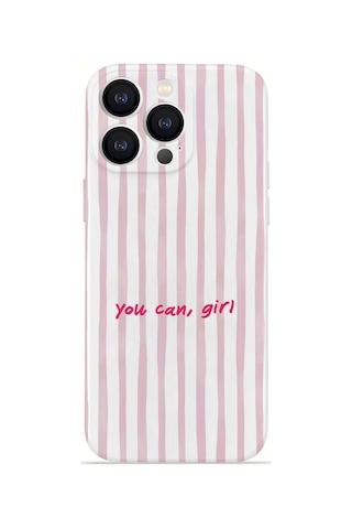 Apple iPhone Uyumlu 12 Pro Max Vorian İnce Kamera Korumalı Mika Kılıf You Can Girl You Can Girl Mika
