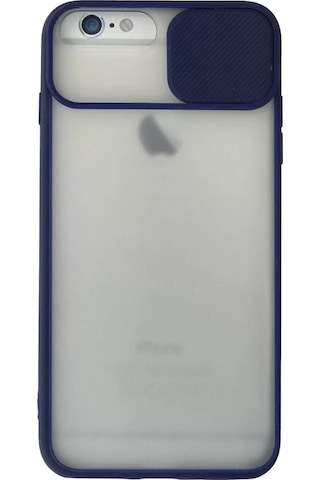 Newface Apple Apple iPhone Uyumlu  6 Plus Kılıf Palm Buzlu Kamera Sürgülü Silikon - Lacivert