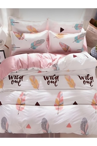 Always Çarşafı Lastikli Çift Taraflı Çift Kişilik Nevresim Takımı damask124878 Pembe