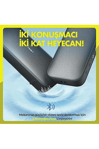 Trıbıt Stormbox Flow 25w 30 Saat Oynatma Süresi Ip67 Su Geçirmez Powerbank Özellikli Taşınabilir Bluetooth Hoparlör