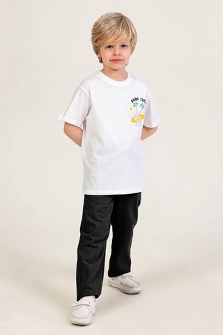 Dmb Boys & Girls Erkek Çocuk Keten Pantolon Siyah 4-9 Yaş-2723