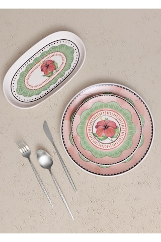 The Mia Spring Oval Servis 2li 26 Cm Çok Renkli