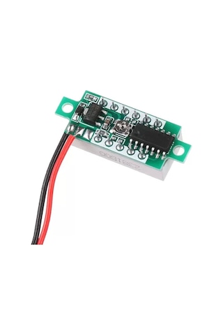 0.28 inç 3.5-30V 2 Kablolu DC Kırmızı Voltmetre