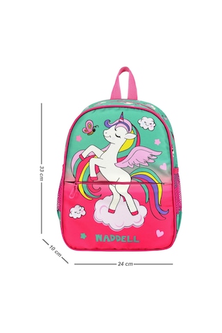 Waddell Lisanslı Unicorn Desenli Anaokul Kreş Sırt Çantası