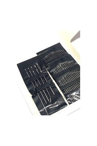 Tr Mc Dikiş İğnesi Seti, 60 Parça, Gümüş Gözlü, Karışık Boy Ve 5 Jumbo İğne, 03921 Diğer
