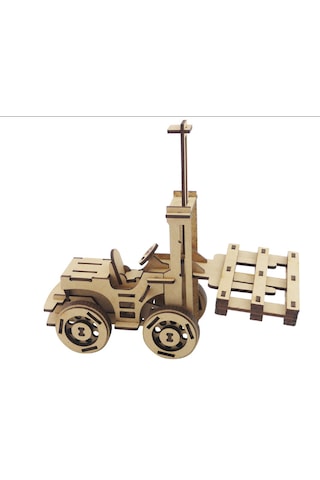 3d Ahşap Puzzle Fork Truck