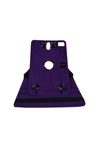 Tcl Tab 10l 10.1" Uyumlu Kılıf 360 Dönerli Unıversal Standlı Kılıf + Nano Ekran Koruyucu + Kalem Mor