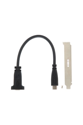 Usbc Usb3.1 Typec Erkek - Dişi Uzatma Kablosu Adaptör Kablosu Metal Panel Montaj Vidası İle