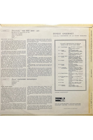 Igor Stravinsky The Fire Bird, Maurice Ravel Rapsodie Espagnole C