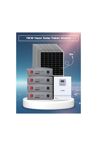 Sb Solar 11kw Hazır Solar Paket Çift Mppt Akıllı Inverter Off-grid Sistem