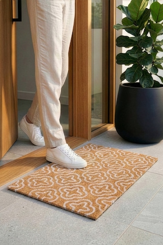 Coco Desenli Kıl Kapı Önü Paspası 40x60 3683 Natural