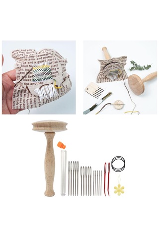 Homyl Ahşap Örme Şekilli Dıy Örgü Seti - Yaratıcı