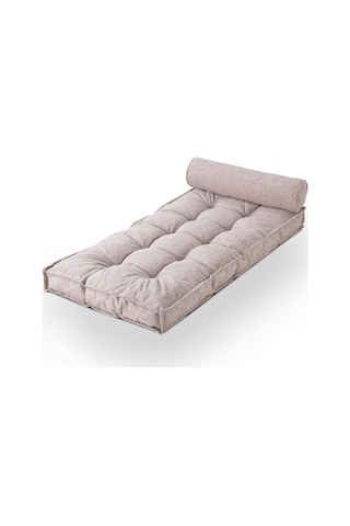 Sofa Buklet Kapitoneli Yer-sedir Minderi Açık Kahverengi