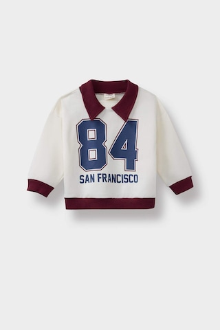 Defacto Erkek Bebek Gömlek Yaka Baskılı Sweatshirt F4675a525auer134 Ekru