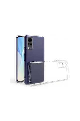 Zore Vivo Y53s 4g Kılıf Msra Kamera Korumalı Süper Silikon Kapak - Renksiz Renksiz