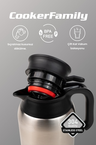 Cooker Family 2 Litre Paslanmaz Çelik Termos Ckr2088 Diğer