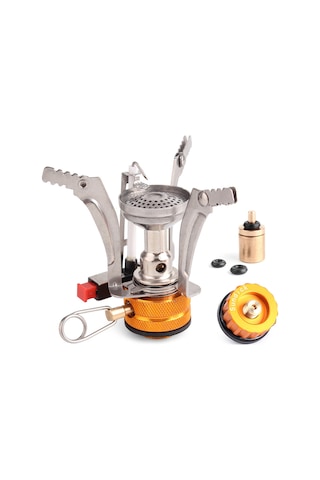 Monyee 3000w Güçlü Mini Çadır Ocağı, 8kg Yük Taşıma, Ateş Kontrol Kolu Ve Anti-kayma Desteği İle Adaptörler İçeren Sıcaklık Sağlayıcı Gümüş