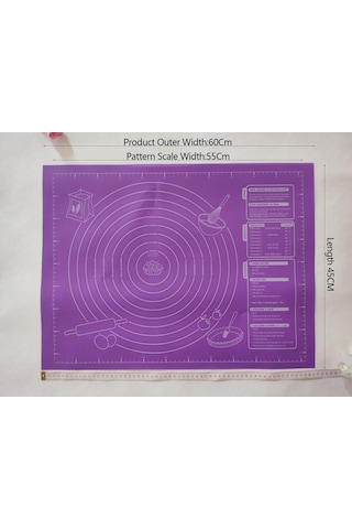 Jms Silikon Fırın Tepsisi Pedi Pişirme Mat Yapışmaz Ölçekli Pasta Aracı