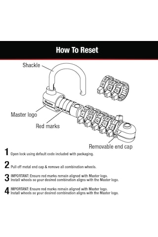 Master Lock Asma Kilit, Kendi Word Şifreli Kilidinizi Ayarlayın,