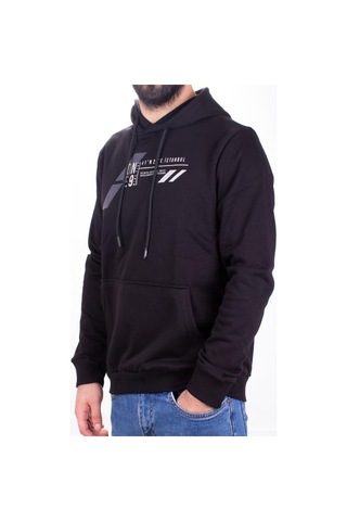 Twister 1910 Siyah Kapüşonlu Erkek Sweatshirt Siyah