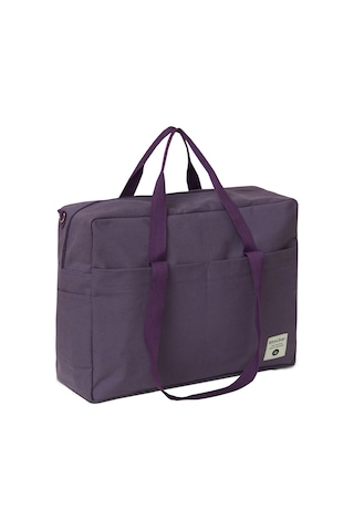 Maiyame Insular Ma1011 Bebe Çantası, Kanvas Materyal, 12 Cep Ve Bölmeli Tasarım, Tek Askılı/maçka Kemer, Büyük Kapasite Anne Çantası Mor Mor